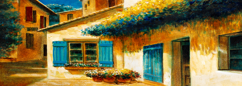 Antico Borgo del Fornaio Trompe l'oeil PT 100858  